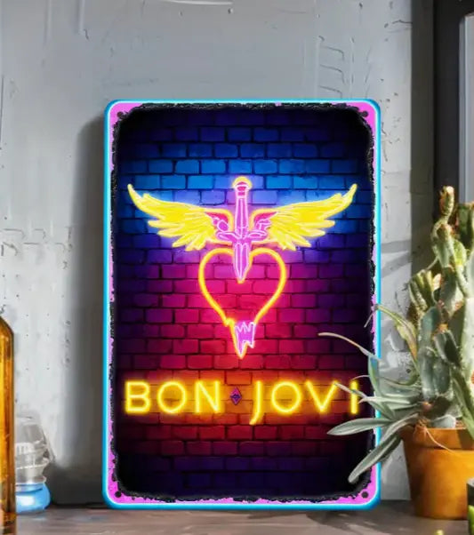 Metallschild 2D Jon Bon Jovi Bongiovi Brand Europe