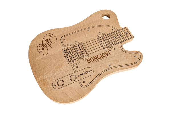 Signiertes Jon Bon Jovi Holzschneidebrett 